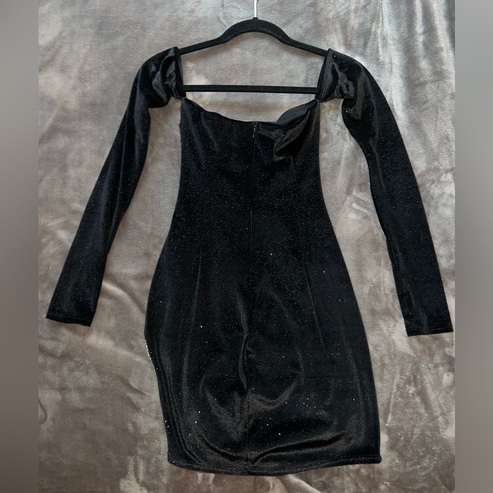 Lucy in the Sky Velvet Sparkle Mini Dress - Picture 5 of 10